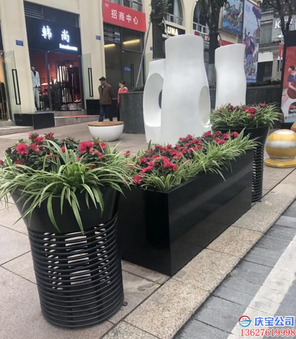 【序号19-185】步行街户外景观重庆花盆花箱