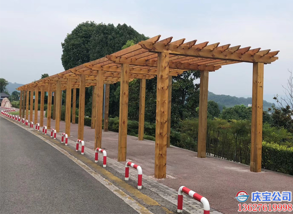 重庆户外花架，花架厂家，实木花架，防腐木花架可定制采购(图2)